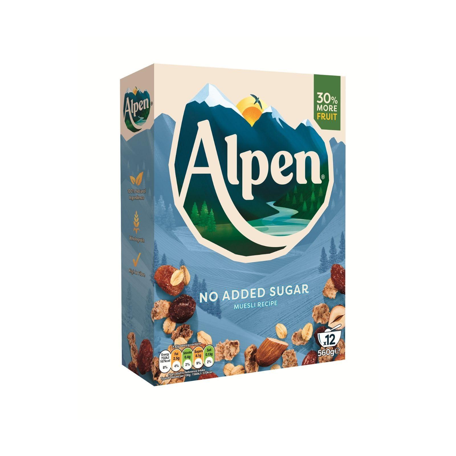 Alpen Alpen Cereal No Added Sugar, 550g, Packaging May Vary