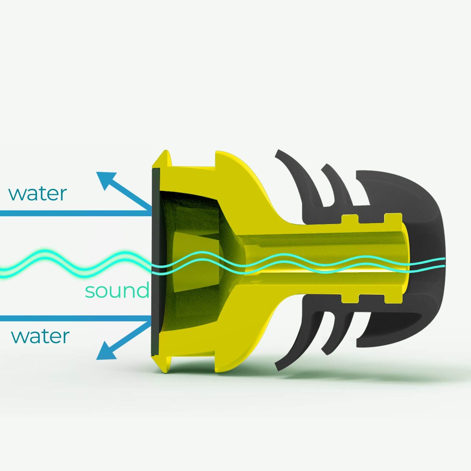 Oken (Green) - Oken Swimming Earplugs Audible Ear Plugs for Swimming, Surfing, Diving and Water Sports