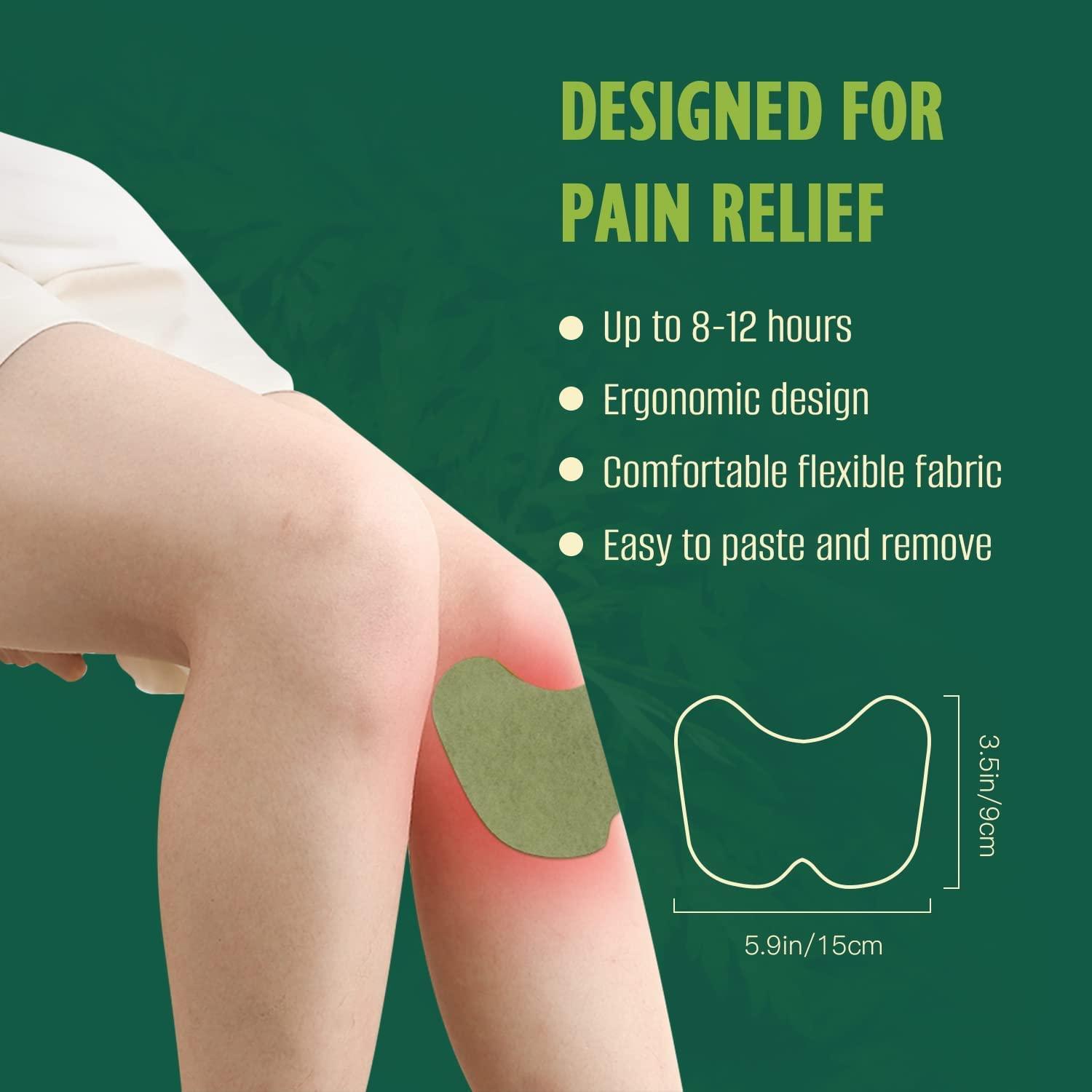 Prishva Prishva Herbal Knee Plaster Sticker Pain Relief and Inflammation Patches Joint Knee Relief Patches Kit Natural Wormwood Extract Sticker Knee Pain Relief Patches For Men Women (Pack Of 10)