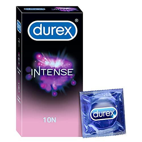 Durex Durex Real Feel Condoms For Men - 10 Count (Pack Of 3)| Latex Free & Intense Condoms For Her - 10 Count | Dotted And Ribbed Condom With Desirex Gel