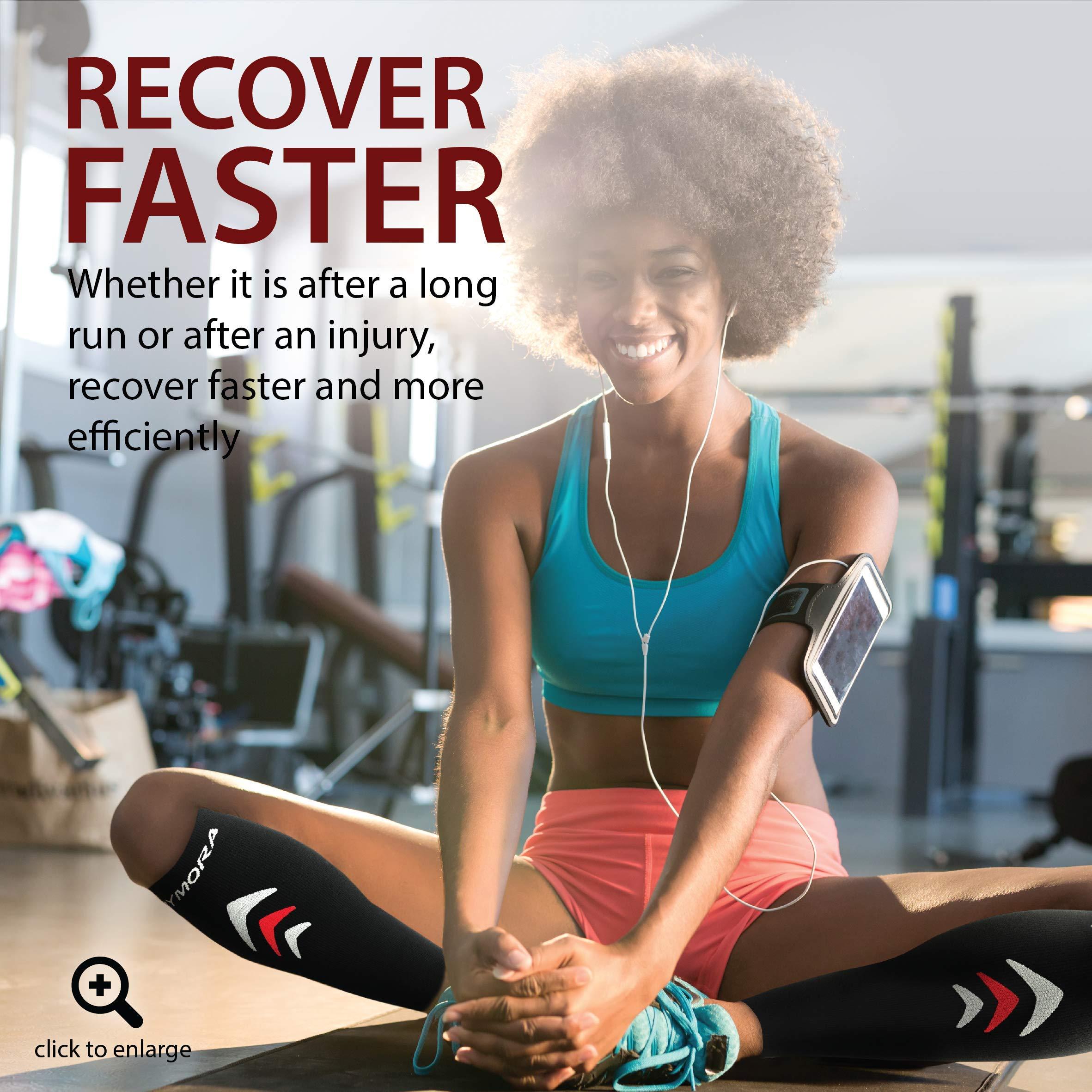 Rymora Rymora Calf Compression Sleeves Men Women Shin Splints Running (Pair Purple) (XL)