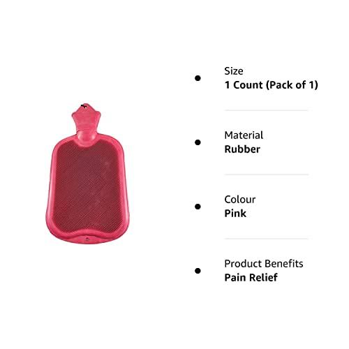 Duckback Duckback Original Leakproof Hot Water Bag Bottle with Metal Cap for Pain Relief, Back pain, Neck pain, Stomach pain etc (Large 1.5 litres , Pink)