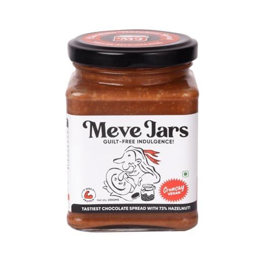 Meve Jars Meve Jars - Hazelnut Chocolate Spread | 350g | Vegan | No Preservatives | Gluten Free | High in Protein (Crunchy)