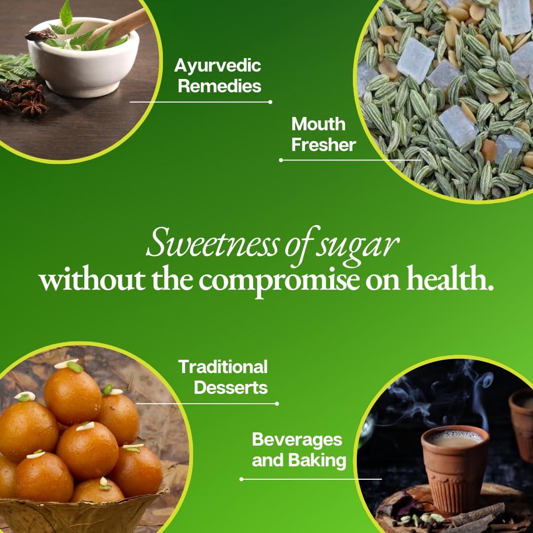 PRO ORGANIC LIFE Pro Organic Life Dhaga Mishri - 2 kG - Rock Sugar - Thread Mishri | Mishri Candy | Crystal Sugar | Rock Candy Sugar