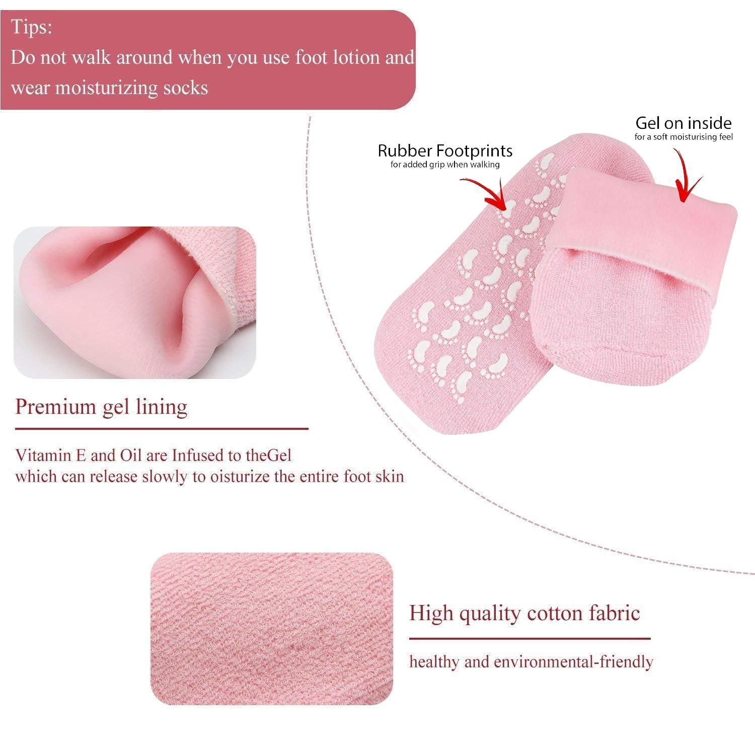 GOLDINKS GOLDINKS moisturising spa gel socks (gel inside) For Dry Hard Cracked Heels Repair, reduces cracked heels, washable & reusable Foot Protector Pain Relief Foot Care Support one size fits all