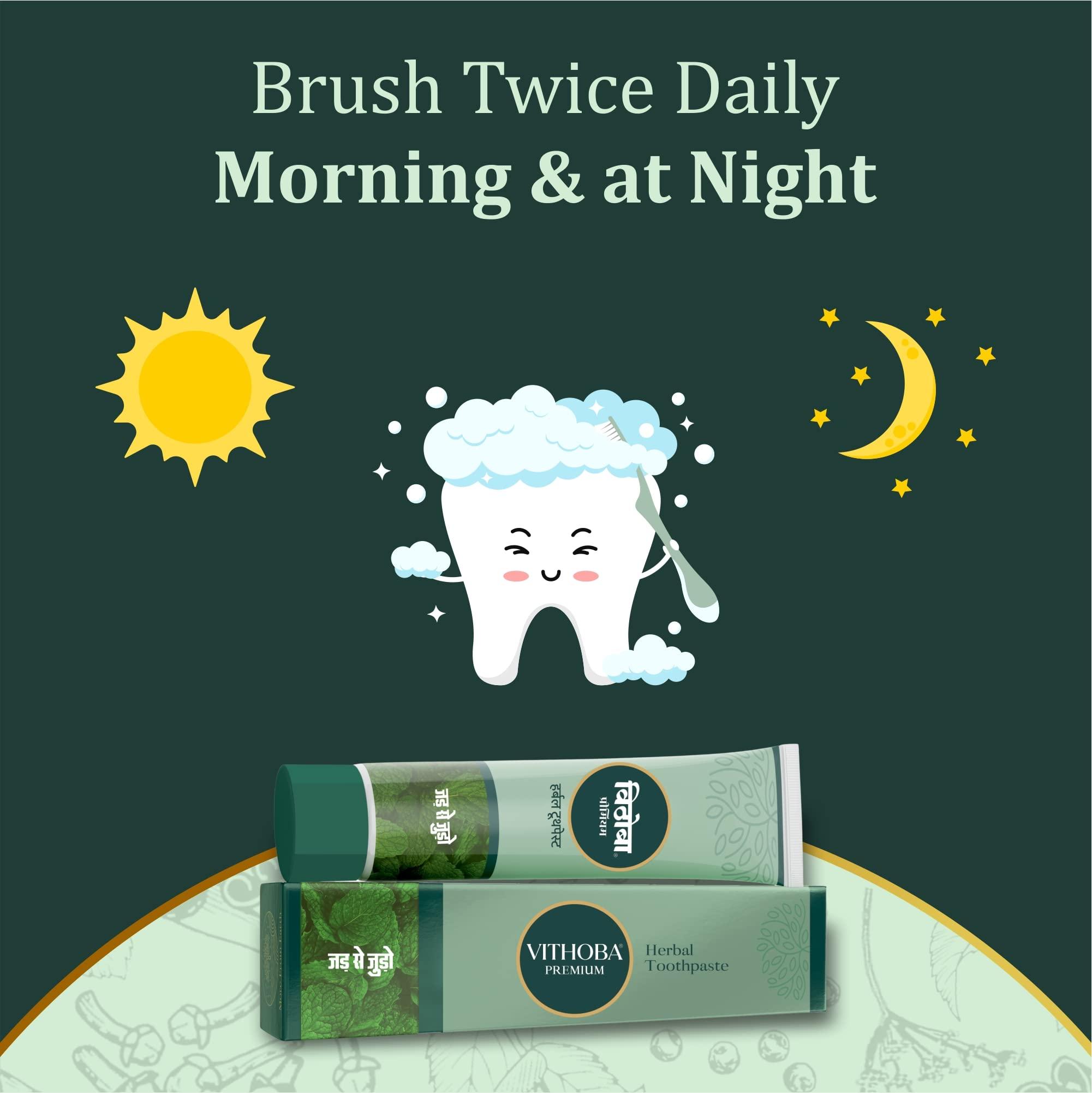 Vithoba Vithoba Premium Toothpaste | Herbal Toothpaste | Herbal Toothpaste | HerbalTooth Whitner For Oral Health With Natural Herbs |Toothpaste For White Strong Teeth & Refreshing Breath | 80g |