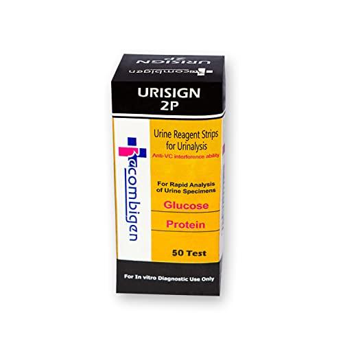 URISIGN Urisign Urine Test Strips Protien and Suger Reagent Strips for Urinalysis 50 Strips