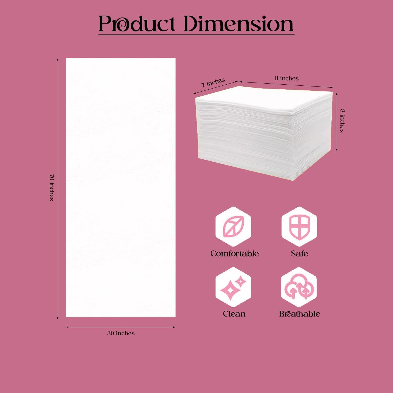 Bellisa SIMPLISA 30 Gsm Disposable Bed Sheets With Solid Pattern For Spa,Clinic,Travel,Salon,And Hotel White Polypropylene Disposable Bedsheet/Massage Sheet For Hospital-32\"X72\" Inches(Pack Of 60),25 TC