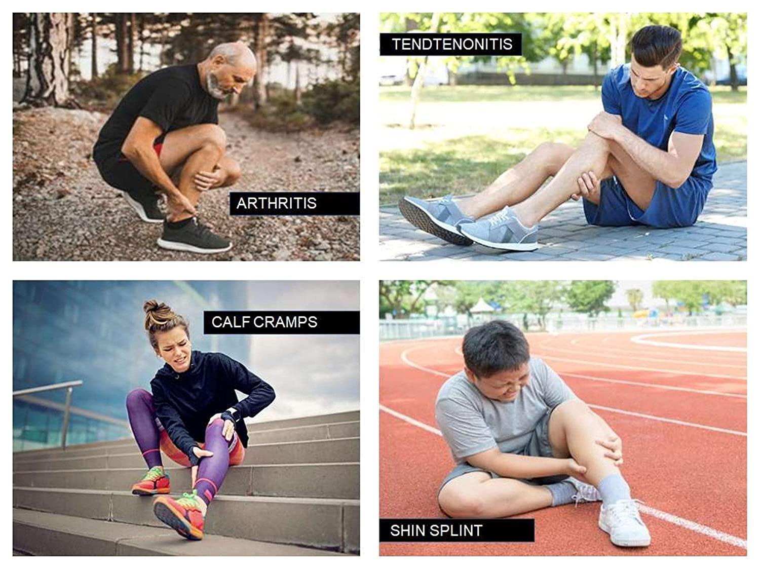 Ion Clad Ion Clad Copper Compression Calf Sleeve- Shin Support Socks for Relief from Leg Cramps, Shin Splints, Varicose Veins Injury Pain Guard - Recovery for Men & Women-Sports, Gym & Running (M)