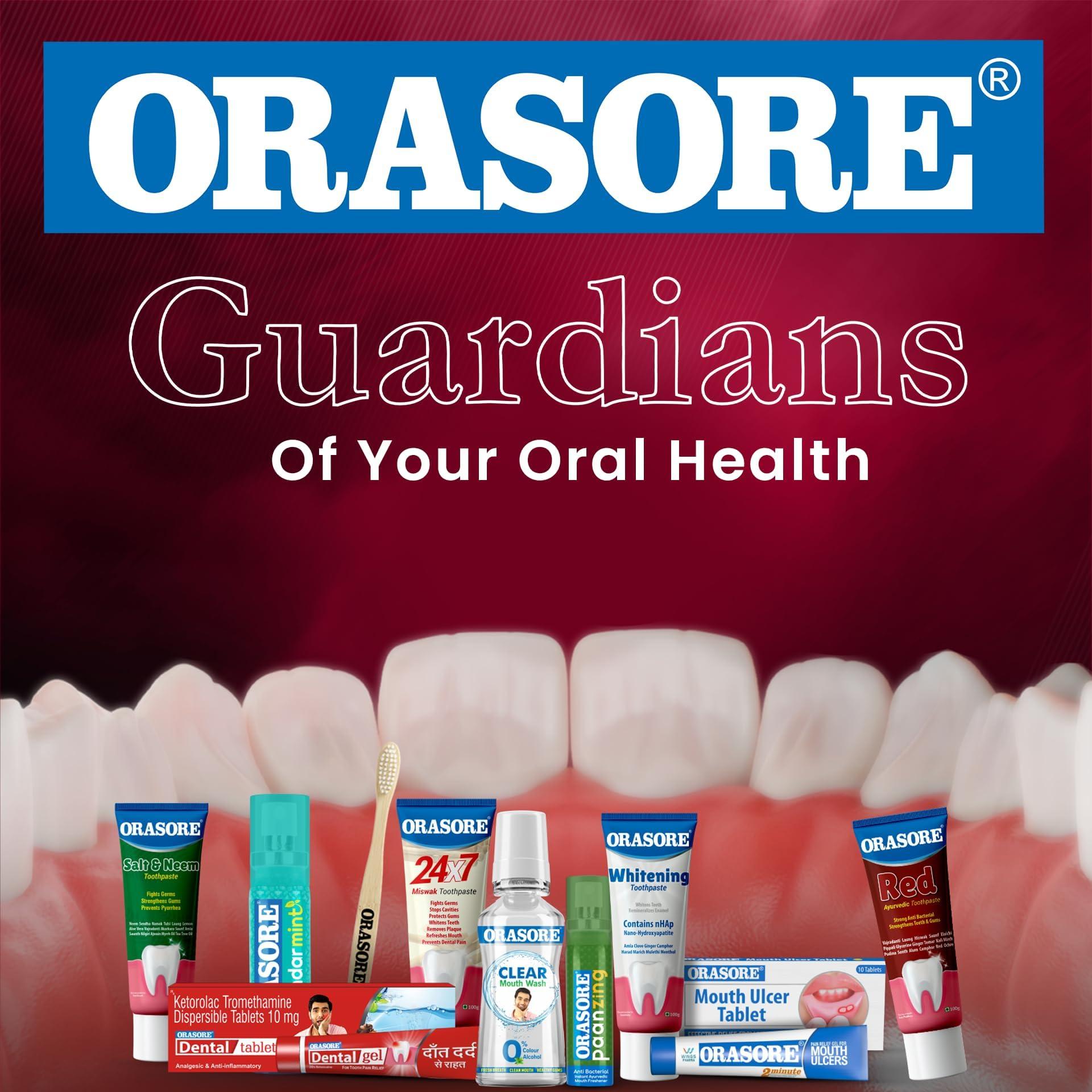 ORASORE Shaandar Mint Instant Mouth Freshener Spray by Orasore | Pudina, Aloe Vera, Peppermint, Cinnamon, Clove & Elaichi | Amazing Cool Breath Freshening with Zero Calories & Anti Bacterial Protection | 15g Pack