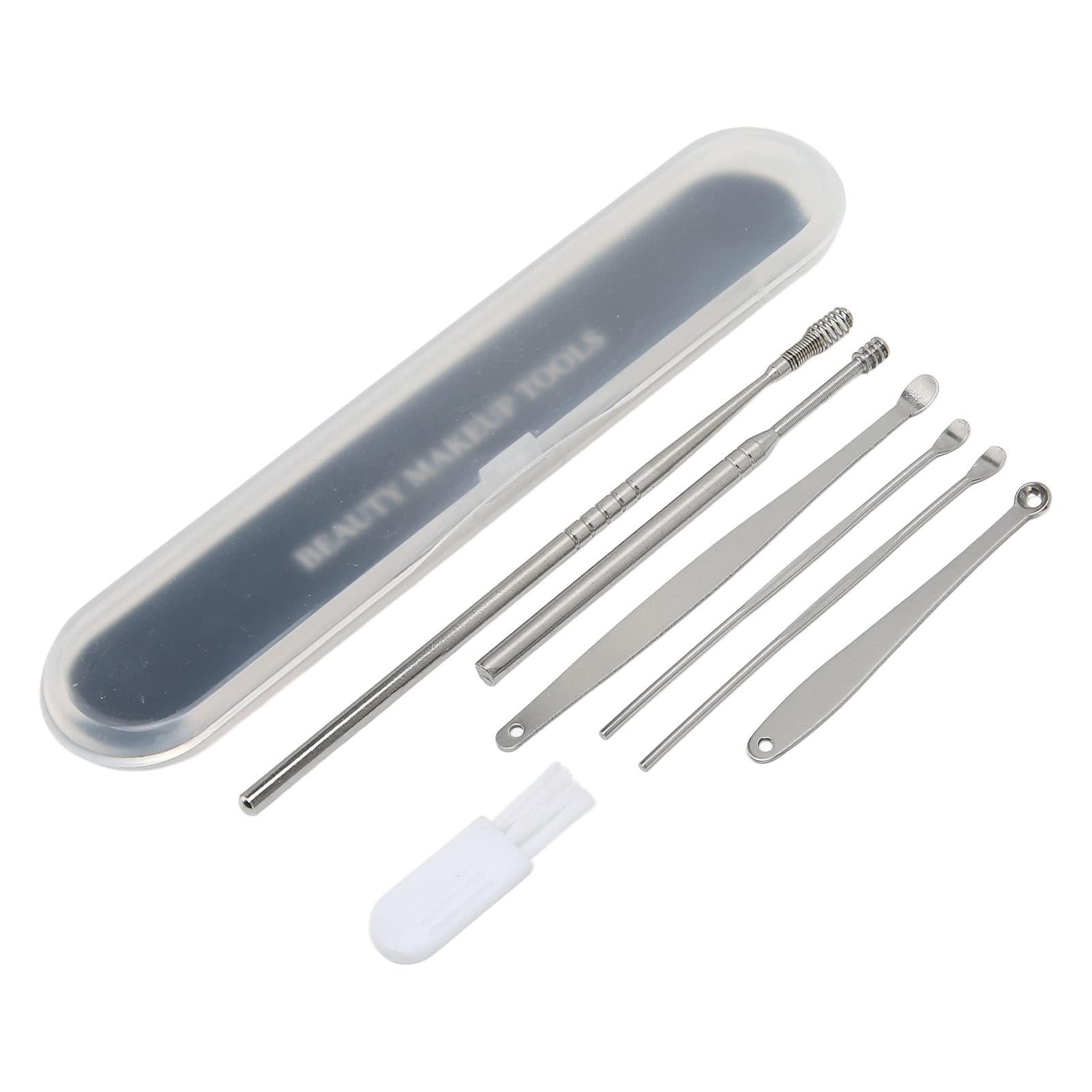 Ironctic Ear Pick, Spring Earwax Cleaner Tool Set Stainless Steel Safe Exquisite for Ear Cleaning