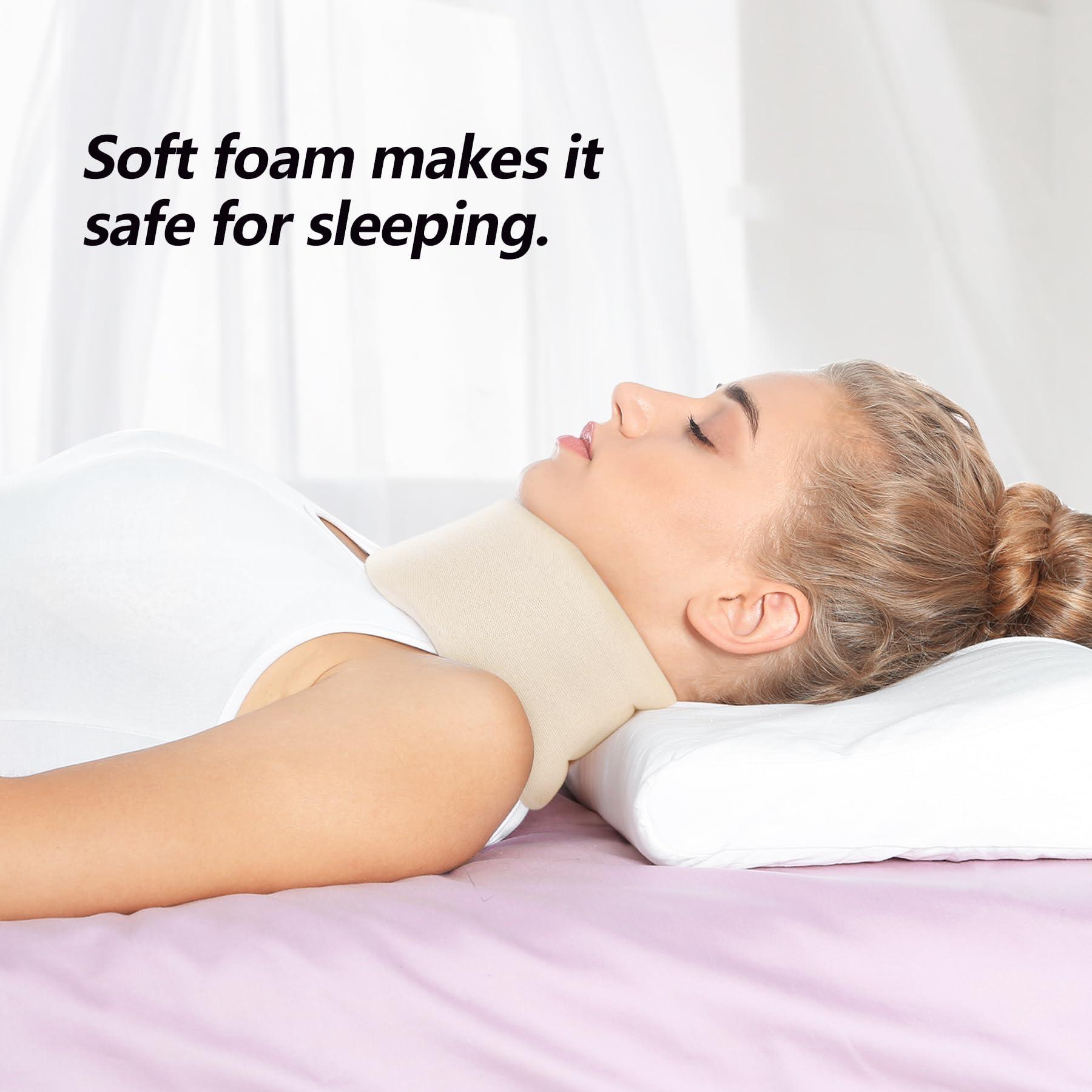 Cozyhealth Soft Foam Neck Brace Universal Cervical Collar, Adjustable Neck Support Brace for Sleeping - Relieves Neck Pain and Spine Pressure, Neck Collar After Whiplash or Injury (2.5\" Depth Collar, L)