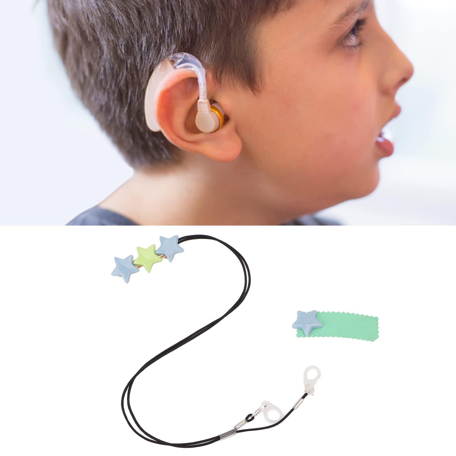 JUMZ Hearing Aid Rope, Easy To Fasten Hearing Aid Lanyard Clip Cute Practical for Sports (Binaural)