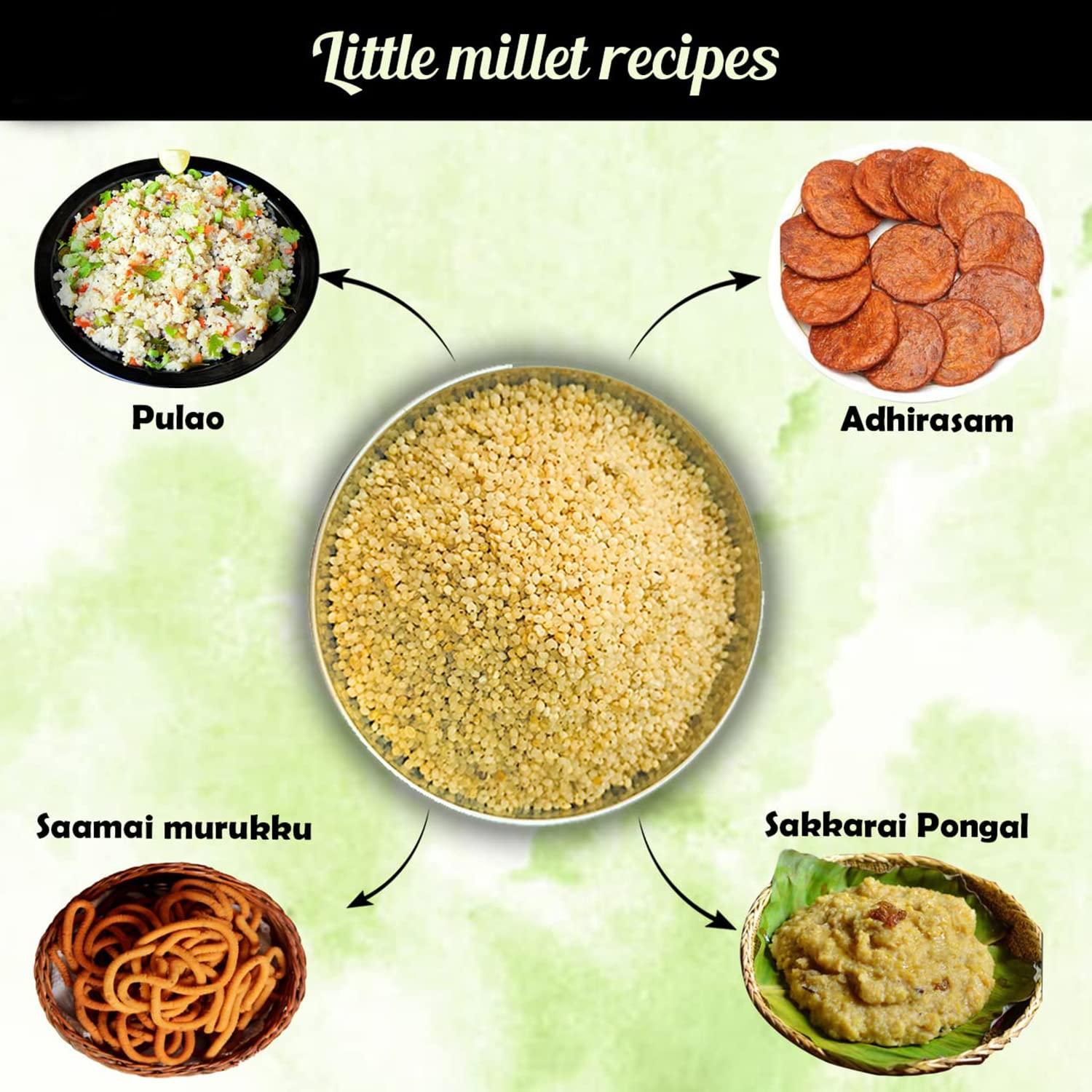siridhanyalu Siridhanya Unpolished and Organic Little Millets 250gm pack, Gross wt 400gm) Organically Grown from Karnataka