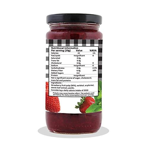 VISTEVIA Vistevia Sugar-Free Orange & Strawberry Jam | Pack of 2 - 220g & 400g | Diabetic & Keto Friendly | Sweetened with Stevia | 100% Natural | More Than 60% Fruit | Tastes Delicious