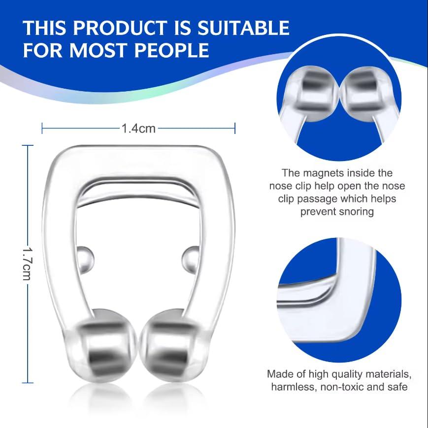 Generic Anti Snoring Nose Clip Device For Men and Women, Snoring stopper for men , Snore Free Magnetic Nose Clip, Instant relief from snoring, Sleeping Aid Devices Ease Breathing, Relieves Nasal Nose Clip (Pack of 2)