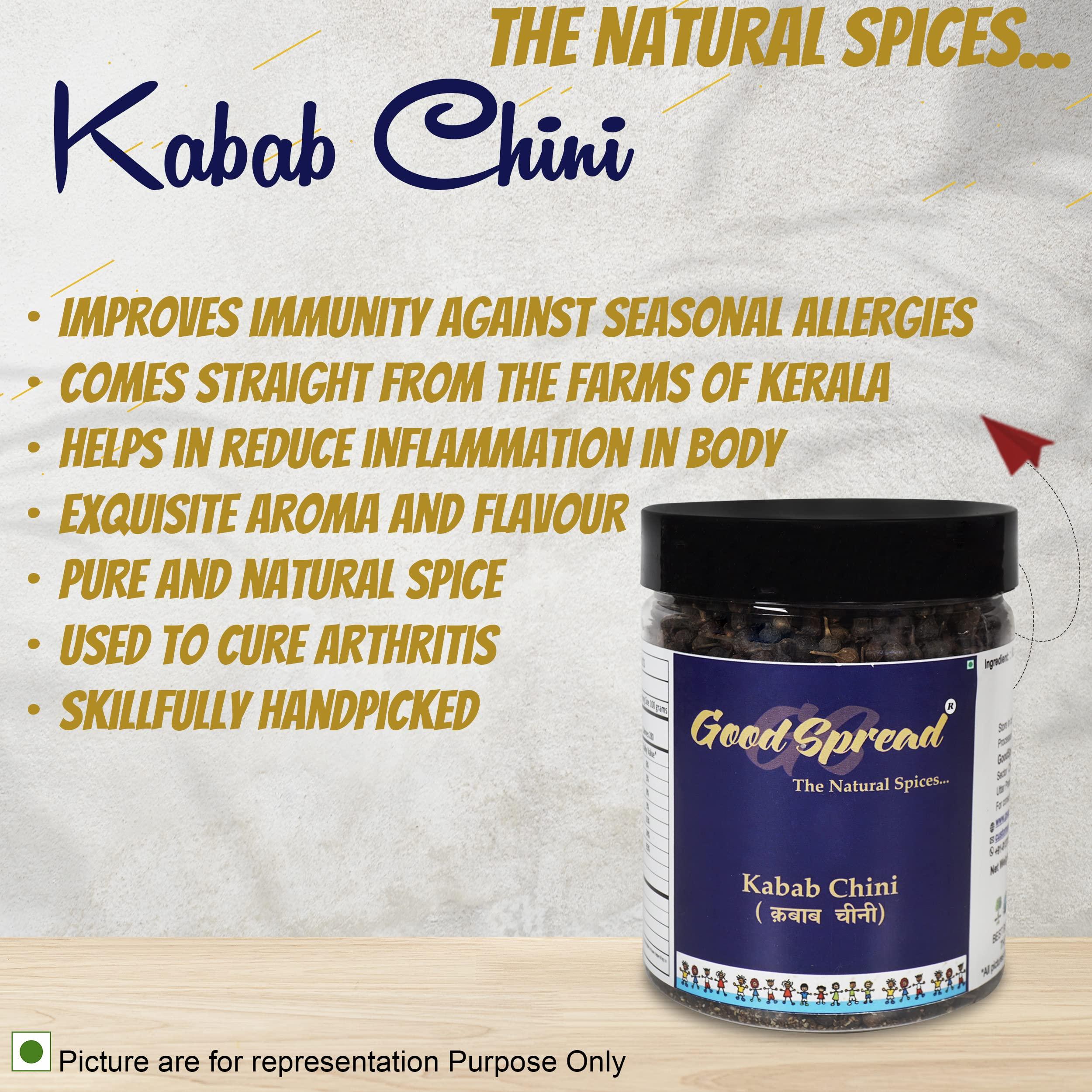 GoodSpread GoodSpread | Organically Grown | Kabab Chini | 200 grams | Cubeb | Kebab Chini | Shital Chini | Long Tailed Pepper | Sarvsugandhi | Java Pepper | Kubeb Berries |