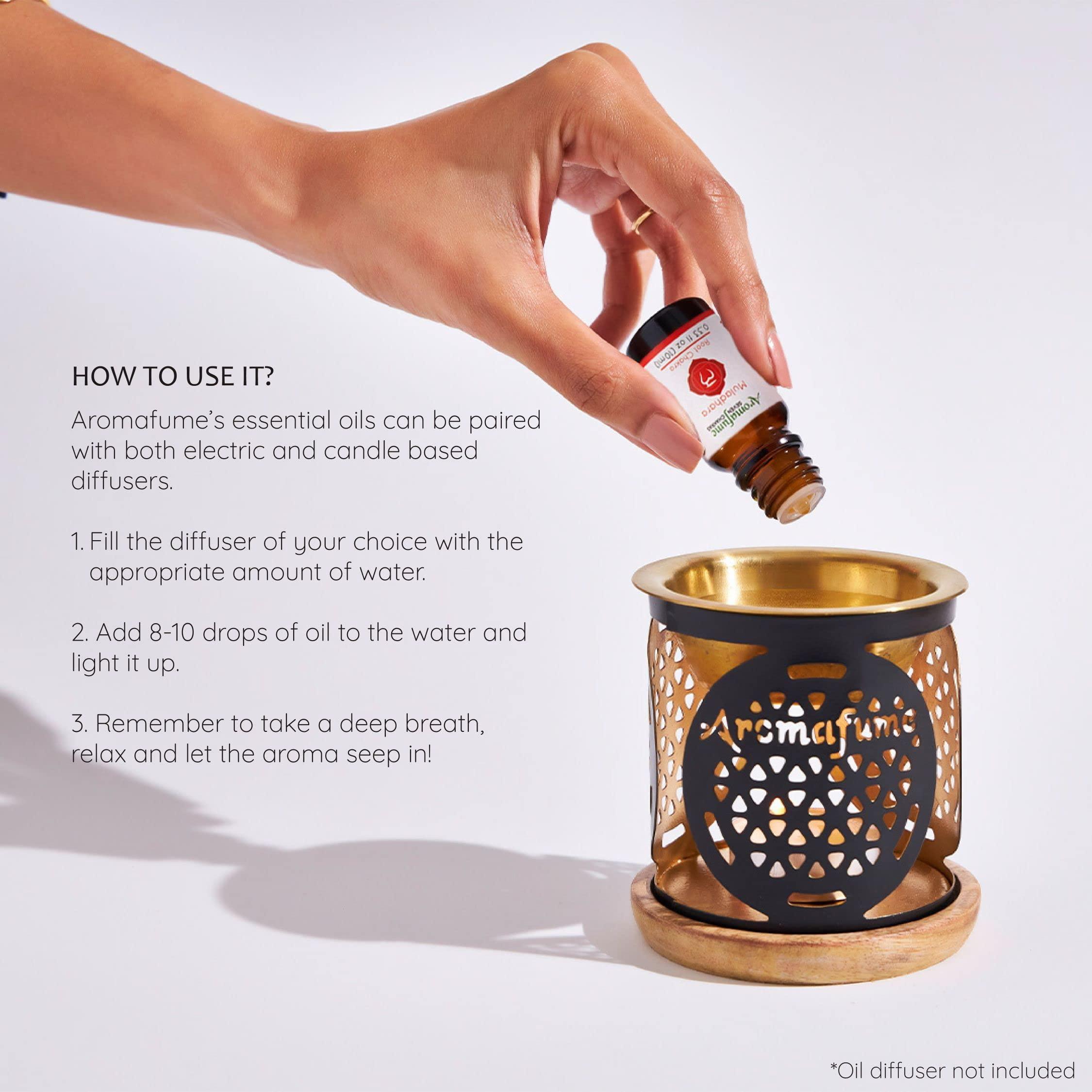 Aromafume Root Chakra Essential Oil Diffuser Blend by Aromafume | 10ml/0.33 fl oz | Muladhara | Aromatherapy Oils for Chakra Balance | Patchouli Extracts | Chakra Incense for Meditation, Yoga, Reiki