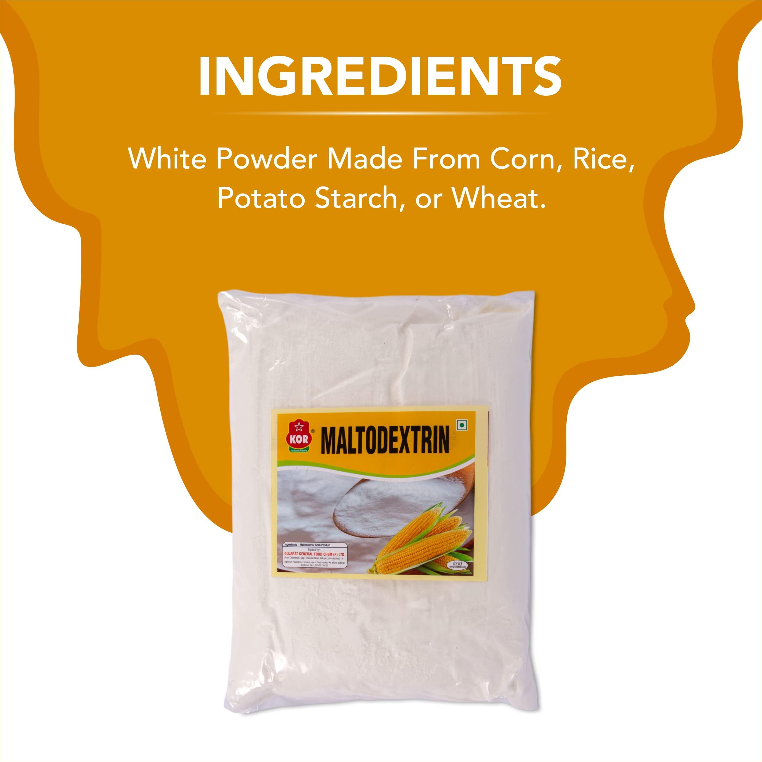 KOR KOR Maltodextrin Powder, 800g (Pack Of 1) | Intra Workout Carb Supplement | Complex Carbohydrate for Workout Shakes