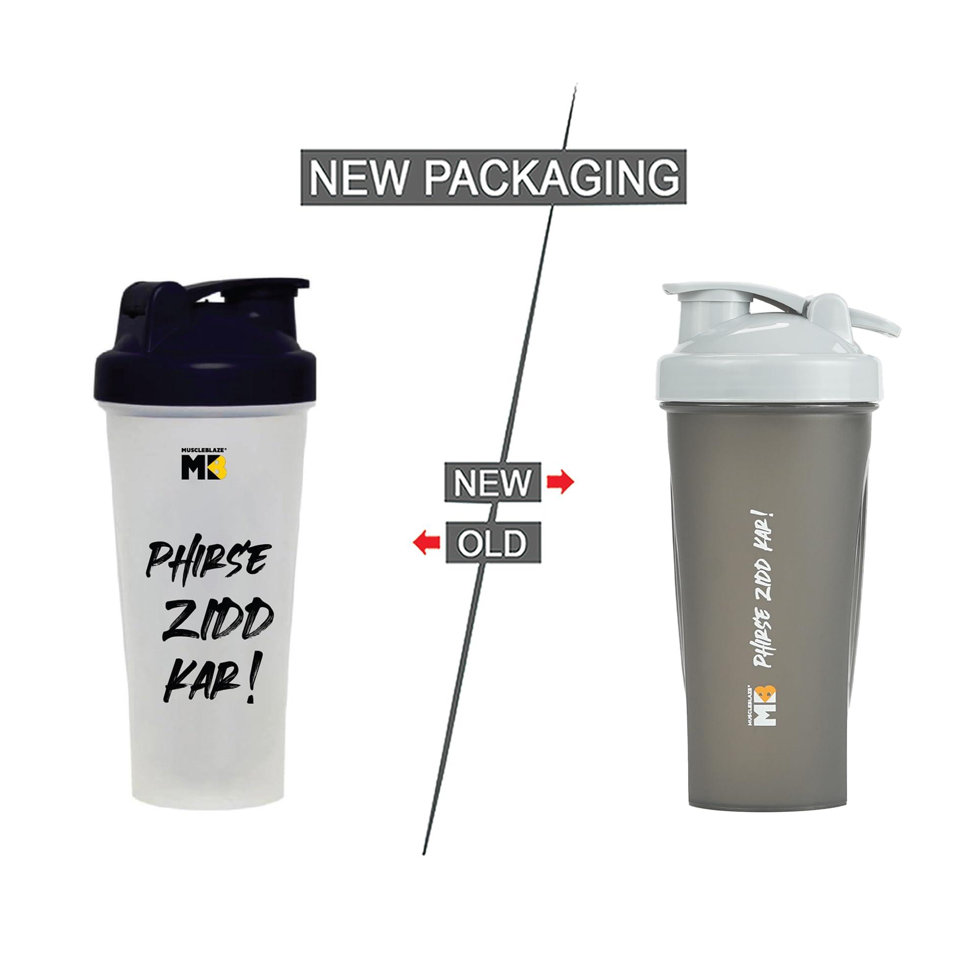 MuscleBlaze MuscleBlaze Shaker (Transparent, 650ml) | Leakproof, BPA-Free Blender Bottle | Ideal for Whey Protein, Preworkout & BCAA Shakes