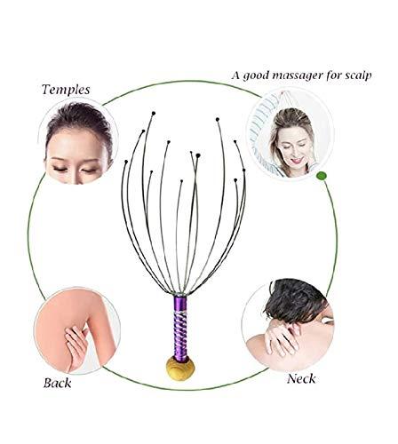 ALS ENTERPRISES Als Acupressure Bokoma Hand Held Scalp Head Massager With 2 Finger Massage Ring