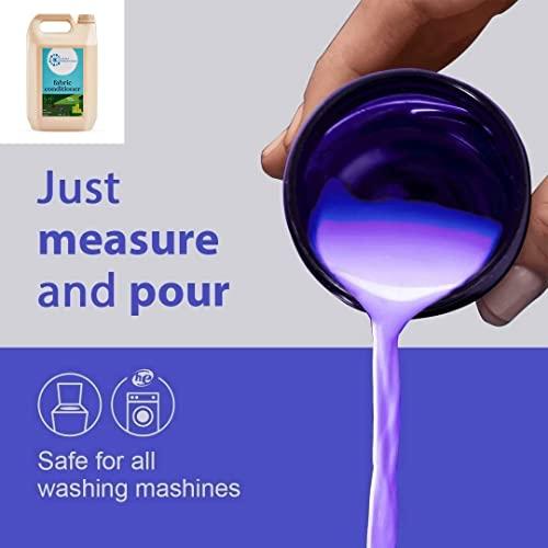 CLICKFLY INTERNATIONAL CLICKFLY® Morning Fresh Fabric Conditioner and Softener Refill Pack, After Wash Liquid Fabric Softener - For Softness, Shine & Long Lasting Freshness (5 Liter / 5000ml)
