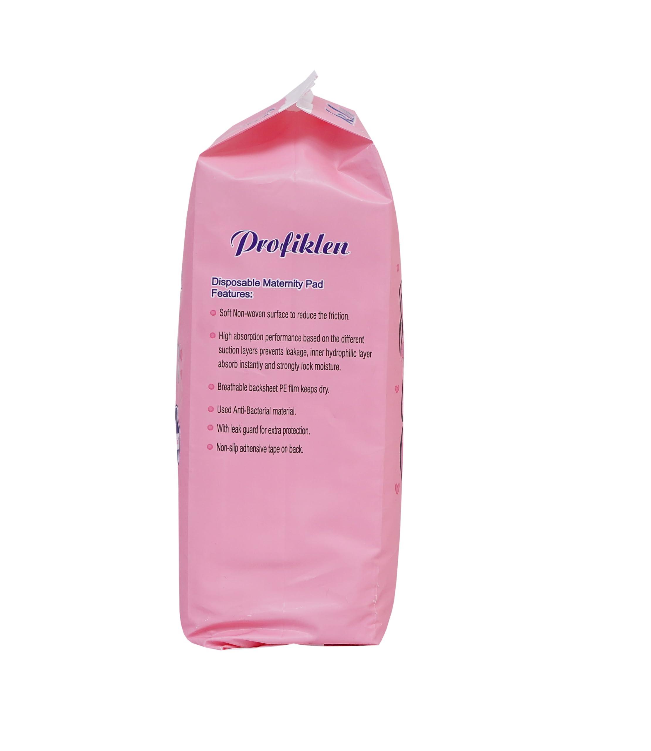 Profiklen Profiklen Ultra Absorption Maternity Pads For Women | Sanitary Pads For After-Delivery| Disposable Period Pads For Protection, Postpartum & Overnight Use, Heavy Flow - 5 Pads/Pack (Pack of 1)