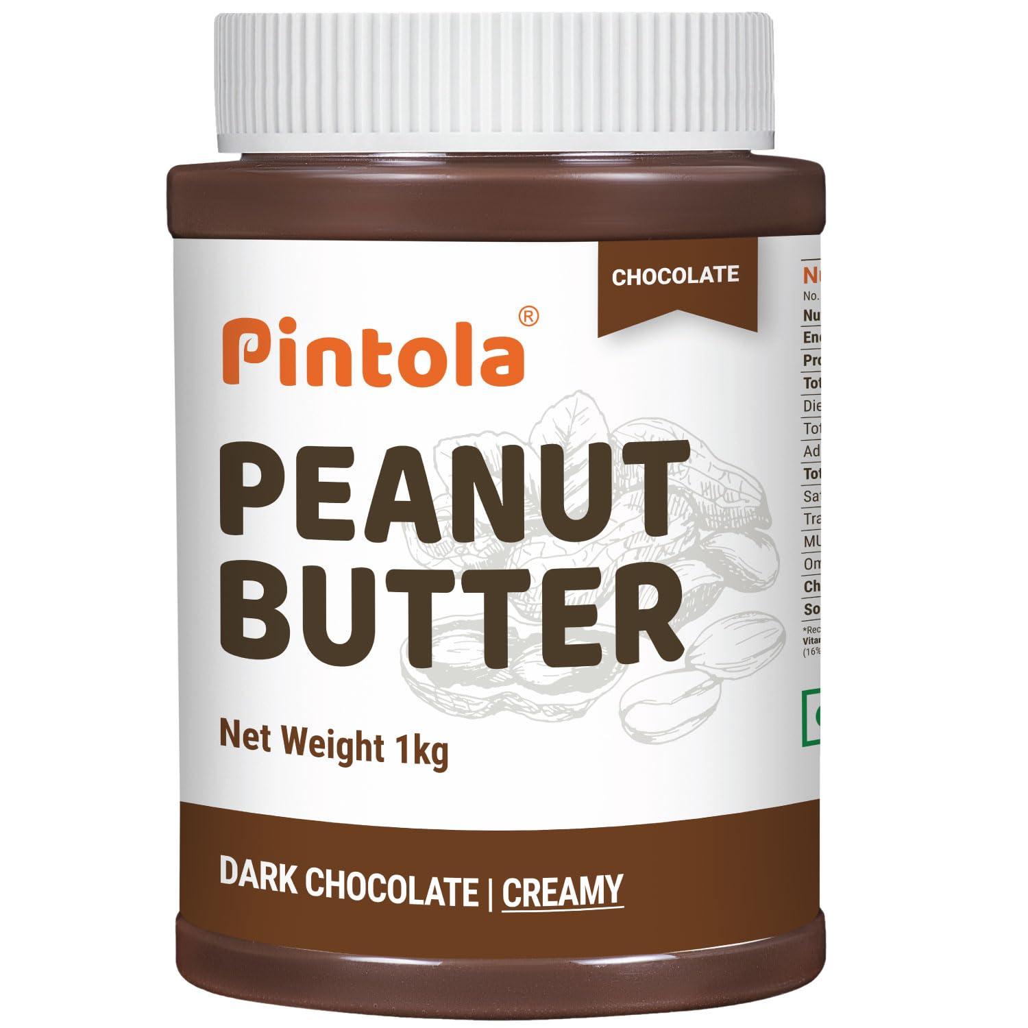 Pintola Pintola Combo - Chocolate Peanut Butter Creamy 1Kg + Rice Cakes (Unsalted & Multigrain) (Pack of 2) (130g x 2), 100% Roasted Peanuts butter Chocolate Flavour Creamy,High Fibre With Organic Rice Cake