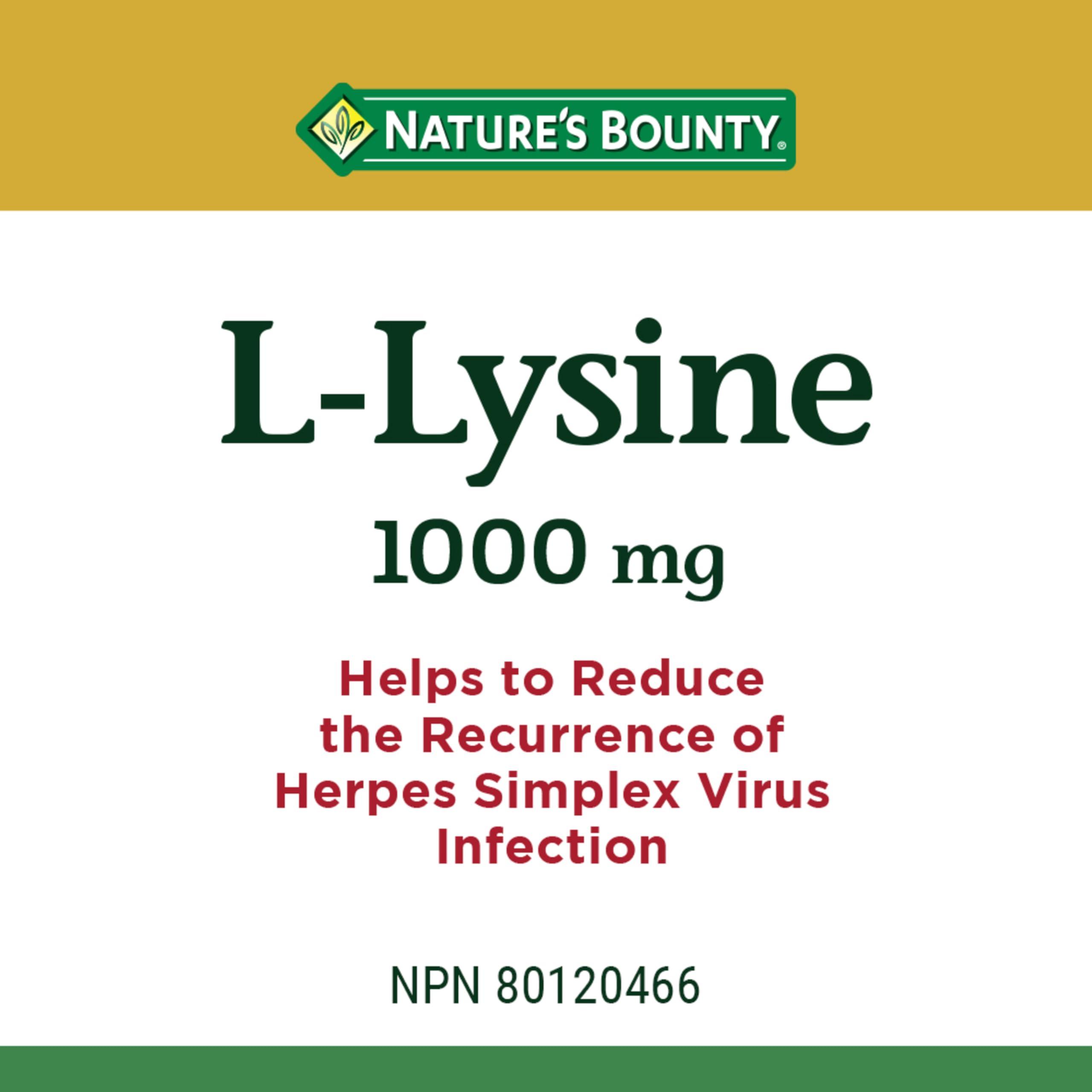 Nature's Bounty Nature\'s Bounty L-LYSINE 1000MG 06011 60\'S