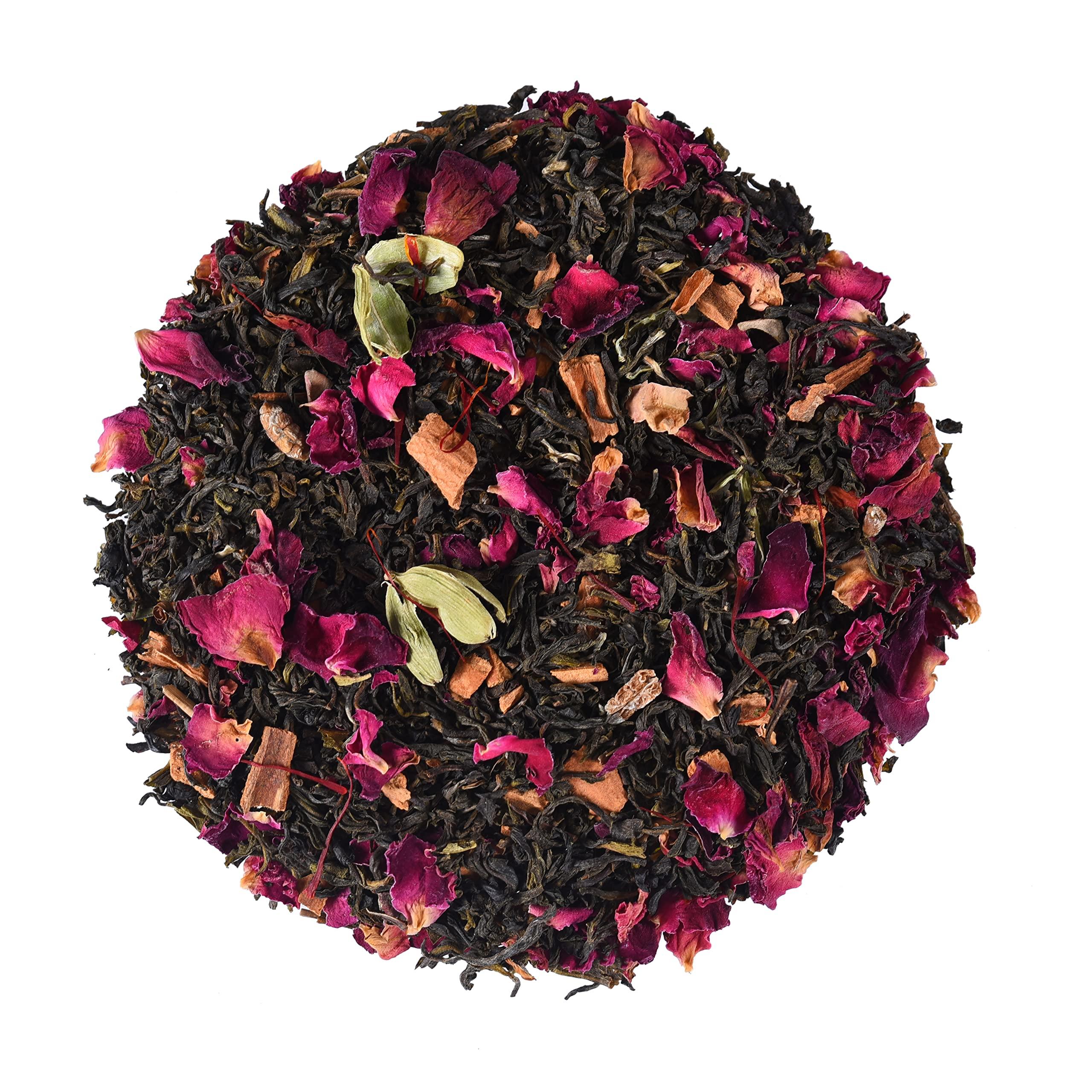 ISVARA ISVARA Green Tea - Kashmiri Kahwah Mix of Rose, Kashmiri Saffron with Cinnamon & Cardamom, Ultimate immunity booster 40gm