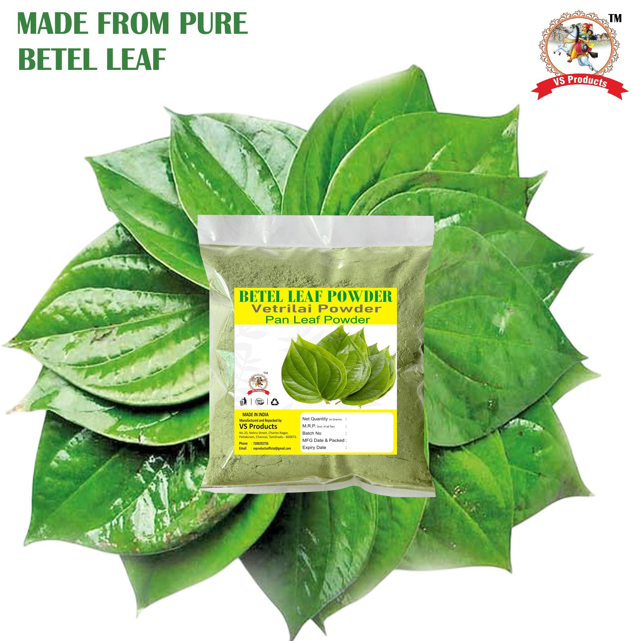 VS Products VS Products Betel Leaf Powder 800g, Paan Leaf, Vetrilai, Banarasi Paan Powder (Pack of 8 x 100g)