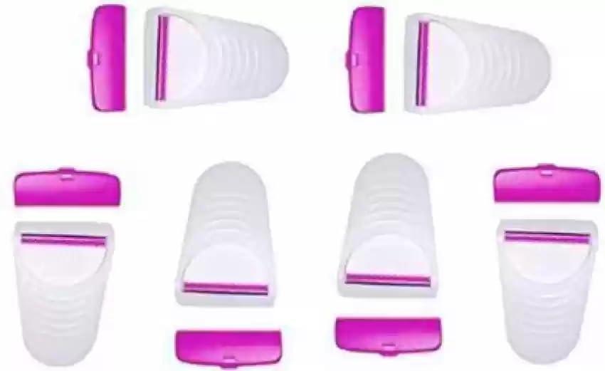 Generic Max Body Shaver Razor Pack, Set of 6, Purple and White