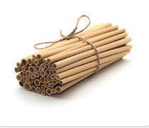 TUGS TUGS Bamboo Grass Straws Pack of 25 Natural Eco Friendly Biodegradable Drinking Straws with Straw Cleaning Brush - Reusable. (TUGS-9x11-25)