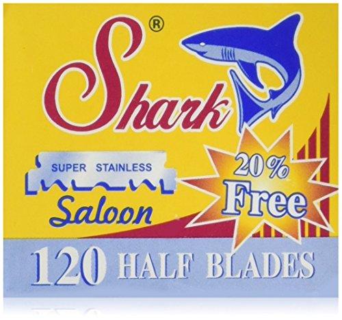 Shark 120 Shark Super Stainless Straight Edge Barber Razor Blades for Professional Barber Razors