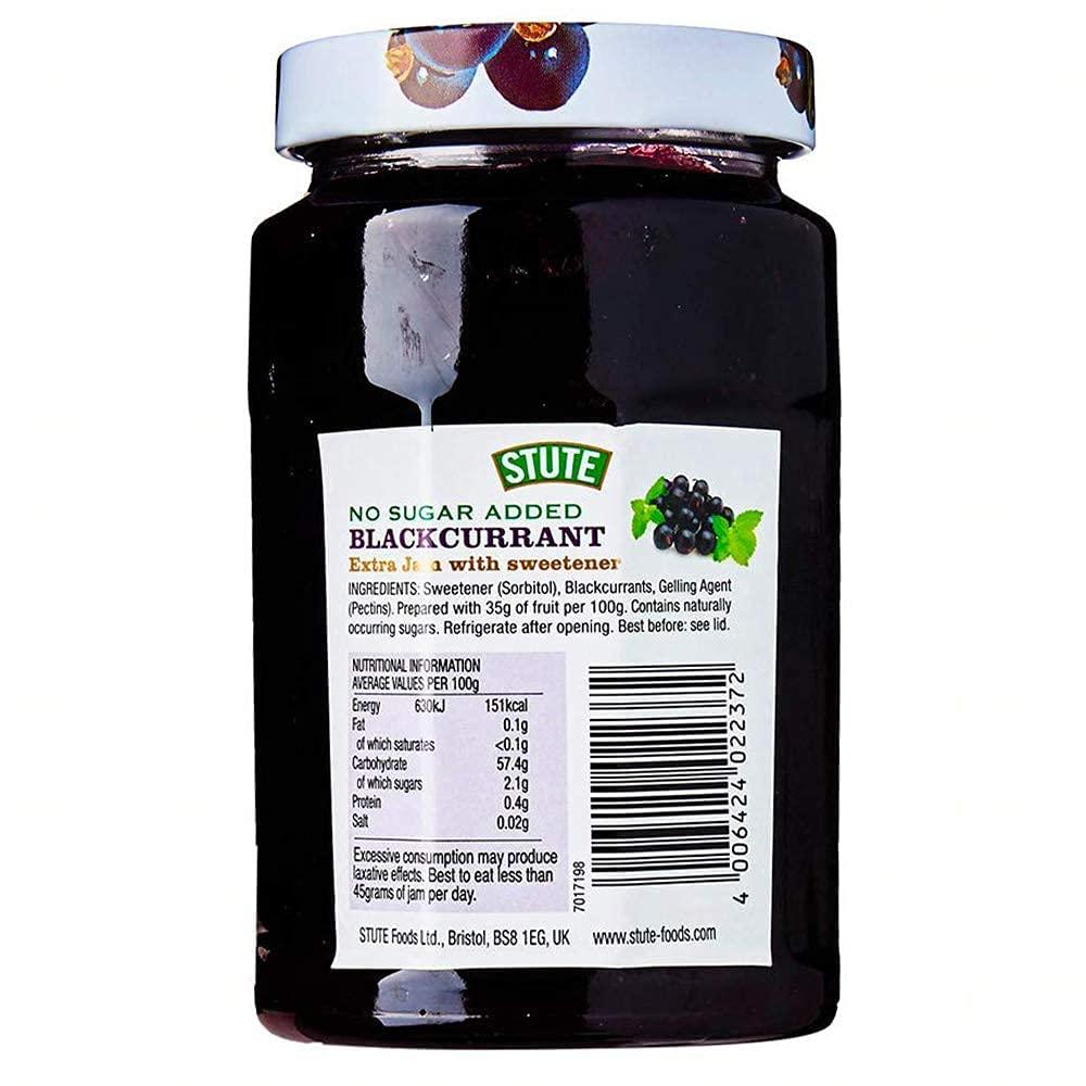 Stute Stute Blackcurrant Extra Jam, 430 g, Pack of 2