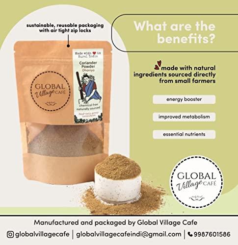 GLOBAL VILLAGE CAFE GLOBAL VILLAGE CAFE Dhaniya Powder/Coriander Powder - 100gm, Pack of 4