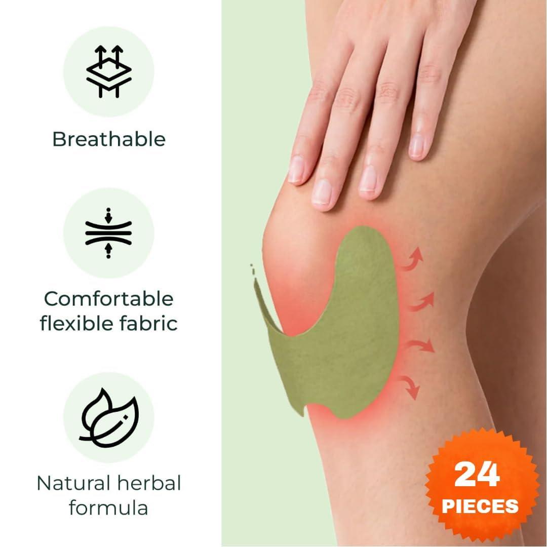 FI FIDROXIMPERIA PAIN RELIEF KNEE 20 PATCHES Herbal Knee Plaster Sticker Pain Relief and Inflammation Patches Joint Knee Relief Patches Kit Natural Wormwood Extract Sticker Knee Pain Relief Patches (Pack Of 20)
