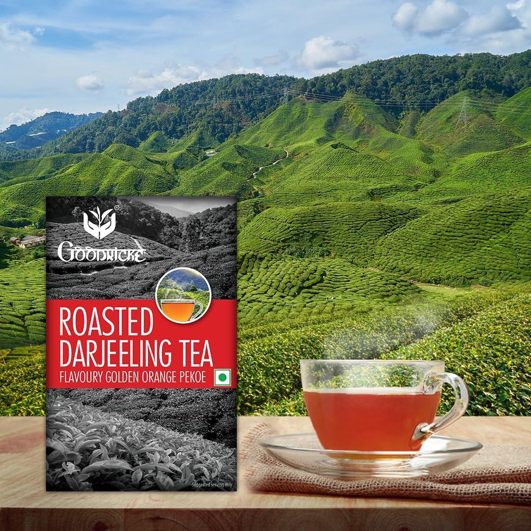 GOODRICKE GOODRICKE Roasted Darjeeling Tea - 100 gm (Pack Of 7) | 100% Pure & Original Long Leaf | Flavoury Golden Orange Pekoe | Darjeeling Black Tea