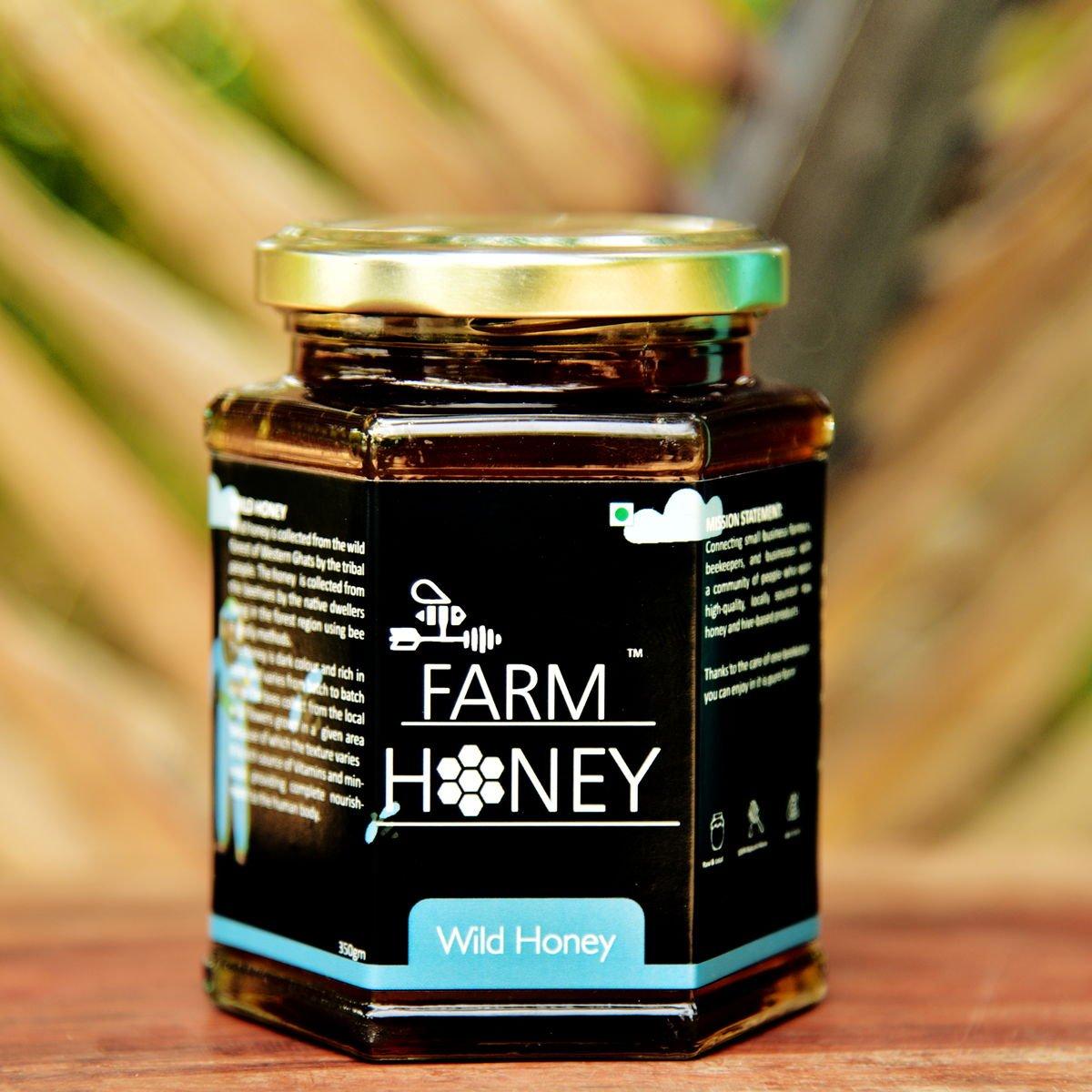 Farm Honey Farm Honey Wild Unprocessed Honey|Pure Organic Raw Honey|100% Natural|no preservatives| No Artificial Color|no Added Sugar|250 Gm