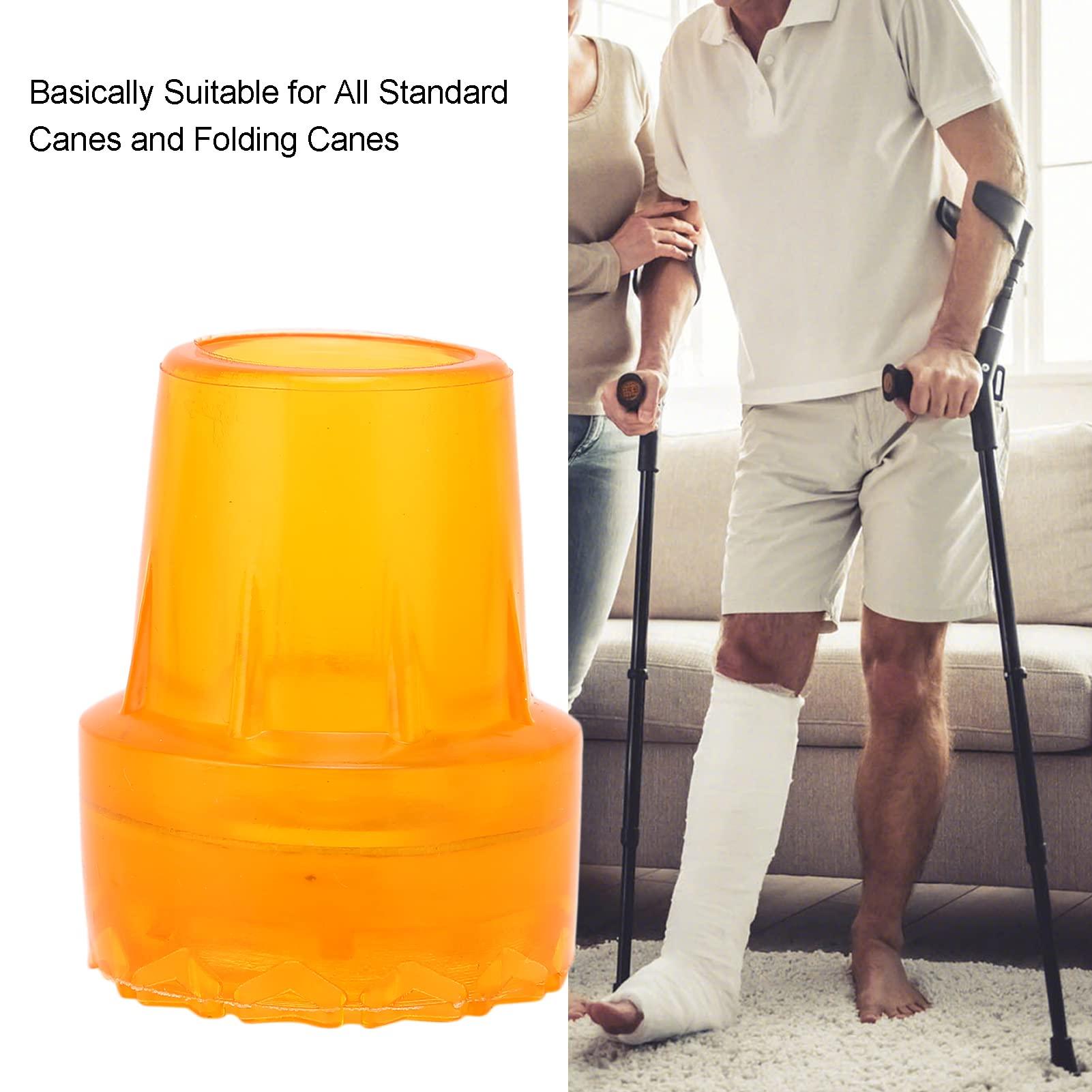 Dioche Crutch Tips, 5Pcs 19mm Thicken Crutch Tip Skid Resistant Rubber Cane Tip Wearproof Crutches Accessories