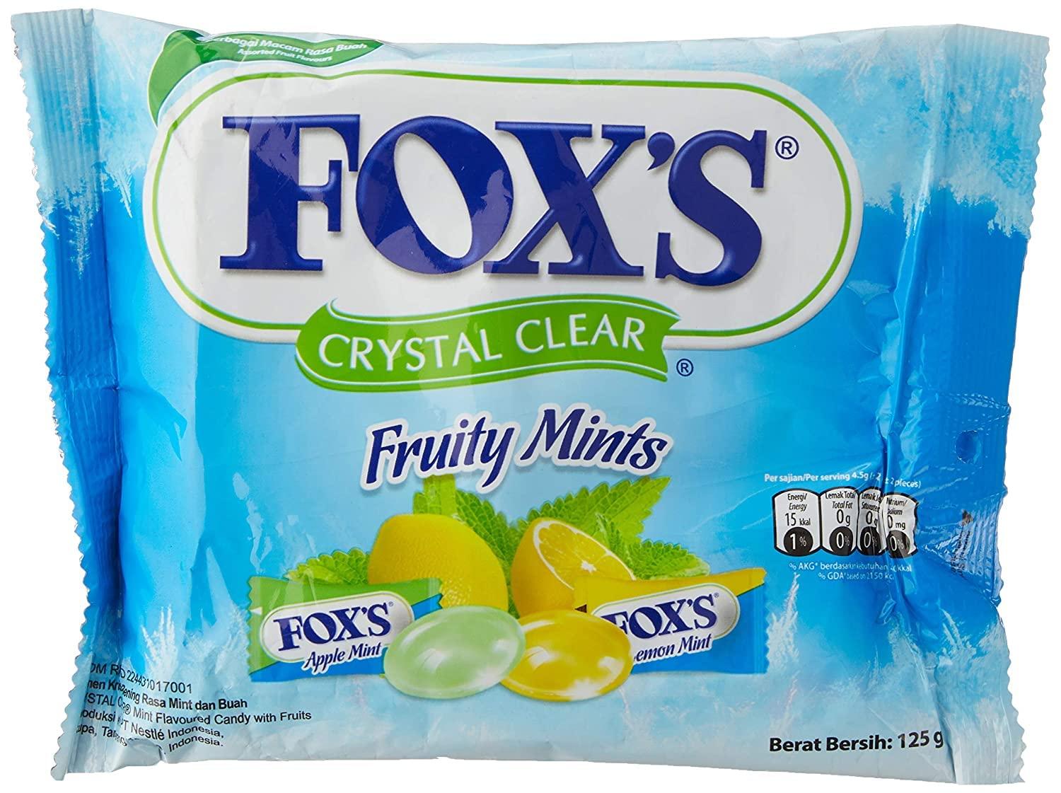 Fox's Fox's Crystal Clear Fruity Mints, 125 g