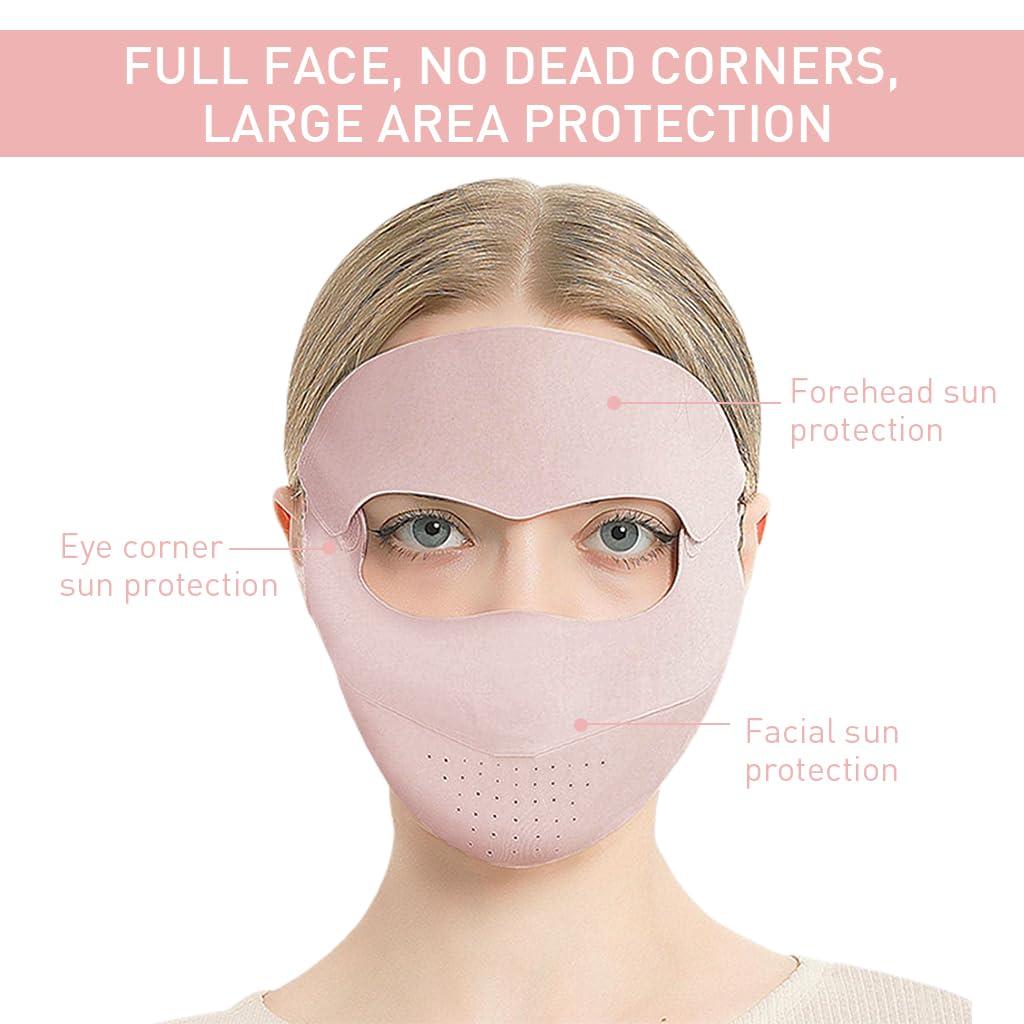 PALAY PALAY Face Mask for Sun Protection Women Face Mask for Bikers, UPF 50+ Full Face Cover for Women, Ice Silk Cooling UV Face Mask for Summer, Reusable Outdoor Face Cover for Running, Hiking