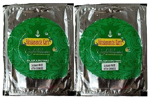 Bikalananda Kar\'s Bikalananda Kar\'s SUGARFREE ATTA COOKIES, BISCUIT | Premium Handmade Cookies - 350G (Pack of 1)