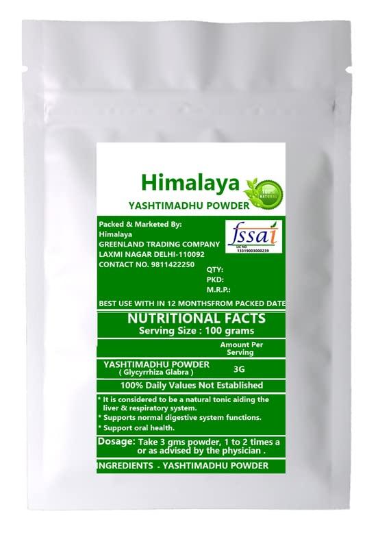 GREENELAND Greeneland Himalaya Yashtimadhu Powder (Glycyrrhiza Glabra) 100 GM