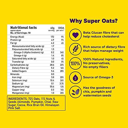 Yogabar Yogabar Breakfast Oats and Muesli | Dark Chocolate Muesli 40gm | Dark Chocolate Oats 400gm |