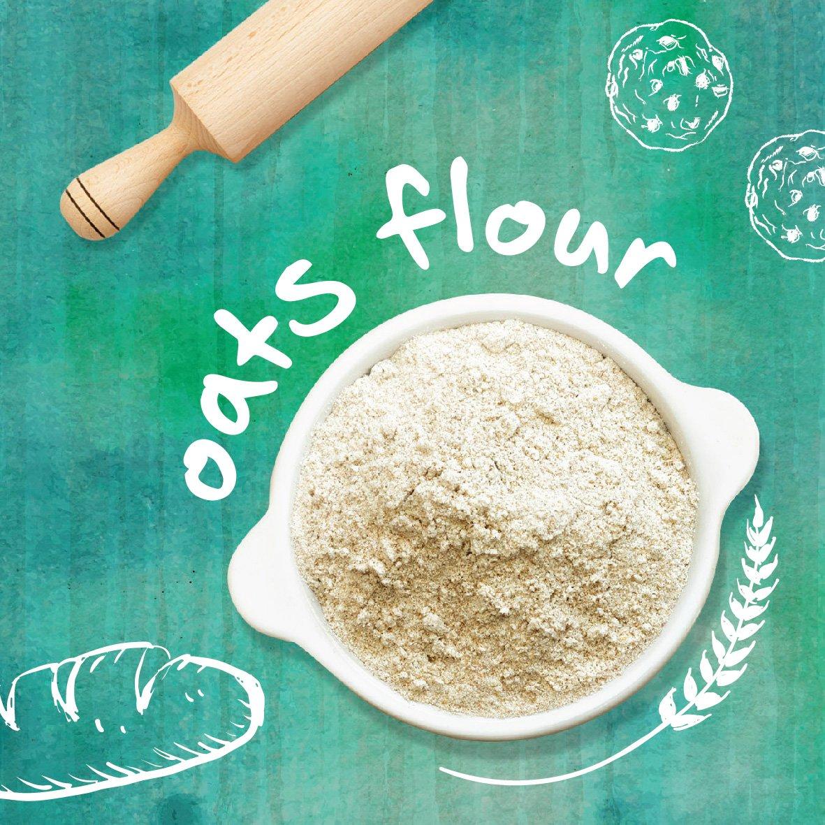 Jiwa Jiwa Healthy by nature Multigrain Atta/Flour 1 Kg & Oats Flour, 900 g (Gluten Free)