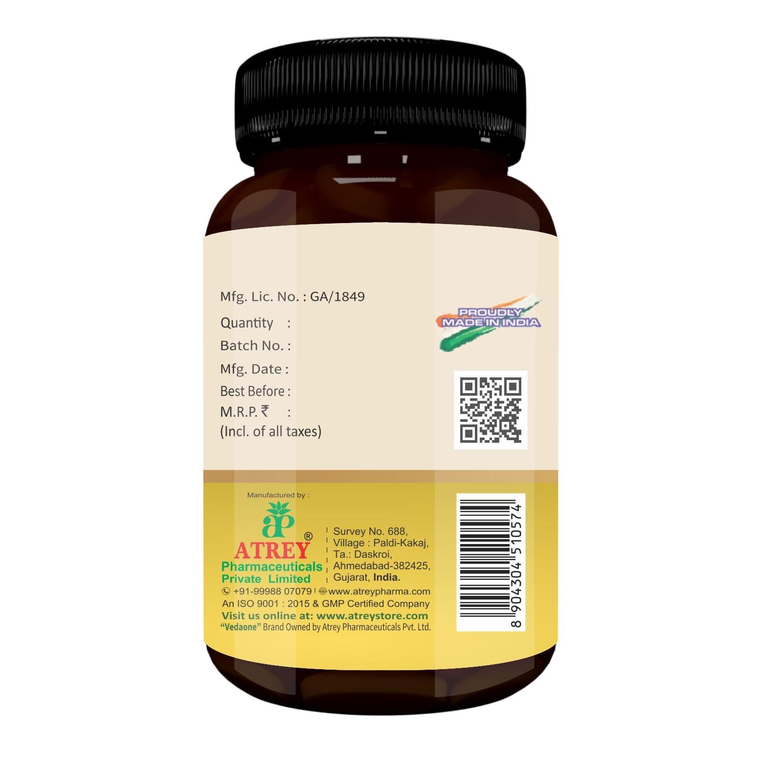 VEDAONE Vedaone Aloe Vera Tablets as Herbal Supplements - 100% Pure Organic Aloe Vera Extract 750mg 60 Tablets (Pack of 2)