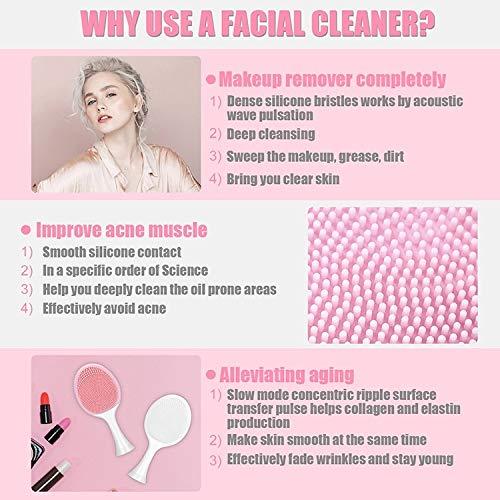 Lezhisnug Lezhisnug Facial Cleansing Brush Head For PHILIPS Sonicare FlexCare Diamond Clean HX6064 HX6930 HX9340 HX6950 HX6710 HX9140 HX6530 HX6013 HX9023/65 HX6062/94 HX6064/33 HX6064/65 HX6760 HX6761(Pink)