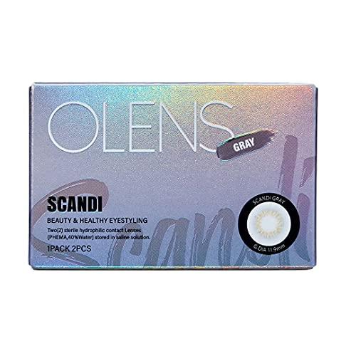 O-LENS O-LENS Scandi Olive - Coloured Contact Lens (Monthly Disposable, -4.25 / 2pcs / Olive), Natural Looking & Comfy Eye Color Lenses