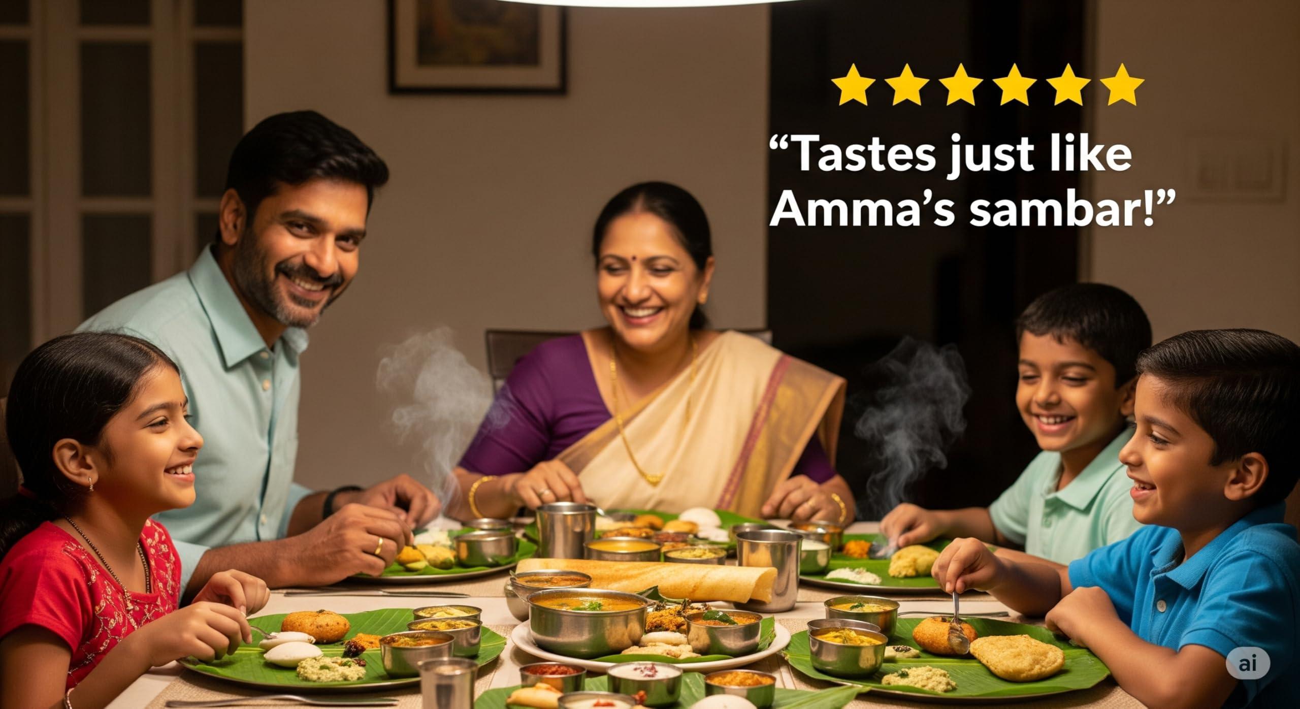 Generic ANNAPOORNA Sambar Powder 50 g | Pack of 5 | Total 250 g | The Taste that Unites | Handpicked Taste of Homemade Spice Products Since 1975